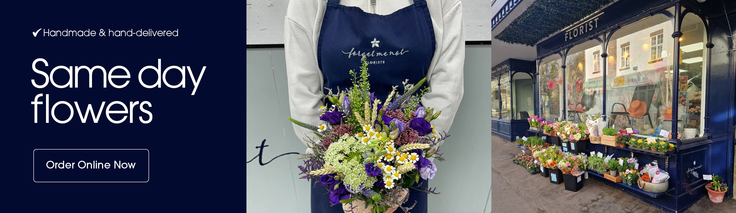 Seasonal bouquets from Forget Me Not in Shrewsbury offering same-day delivery